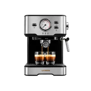Lepresso Digital Dual Drip Barista Espresso Machine With 20 Bar-1100W-1.5L Capacity, Black