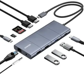 Anker 565 11-in-1 USB-C Hub Docking Station with 10 Gbps USB-C&USB-A Data Ports