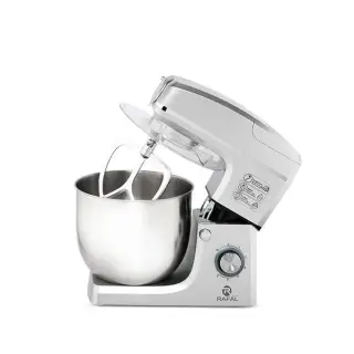 Rafal Stand mixer 7 Litre, 1800 Watt, Antibreak Lid Metalic Paint, Silver
