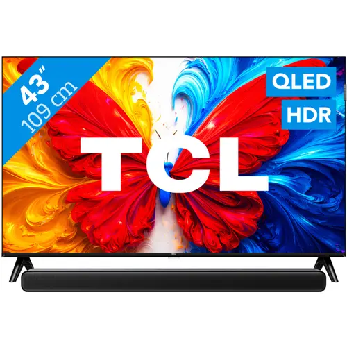 TCL 43" QLED S5L 4K (2026) + TCL S45H 2.0 Soundbar
