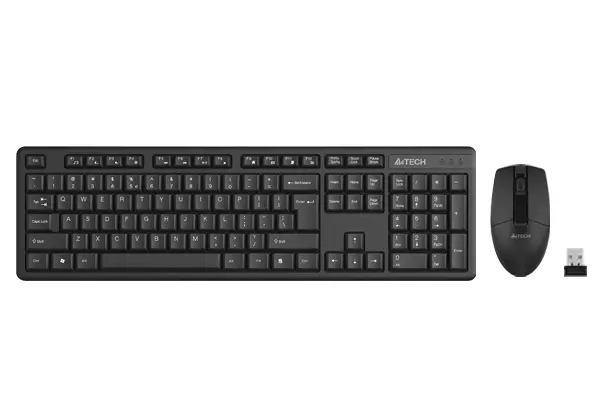 A4Tech 3330NS Wireless Desktop Keyboard & Mouse Black