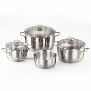 Korkmaz Aroma Stainless Steel Cookware Set 7 pcs Dishwasher Safe, Grau