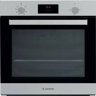 Ariston Built In Gas Oven With Cooling Fan 60cm With Gas Grill 62litre Digital Screen Auto Ignition Full Safty, GS3 3Y4 30 IX A
