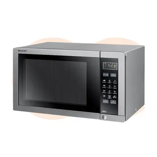 Best-Selling ميكروويف شارب سعة 34 لتر ، 1000 وات لون استانلس بشواية R-770AR(ST) | Available Now at EHAB Center Home Appliances