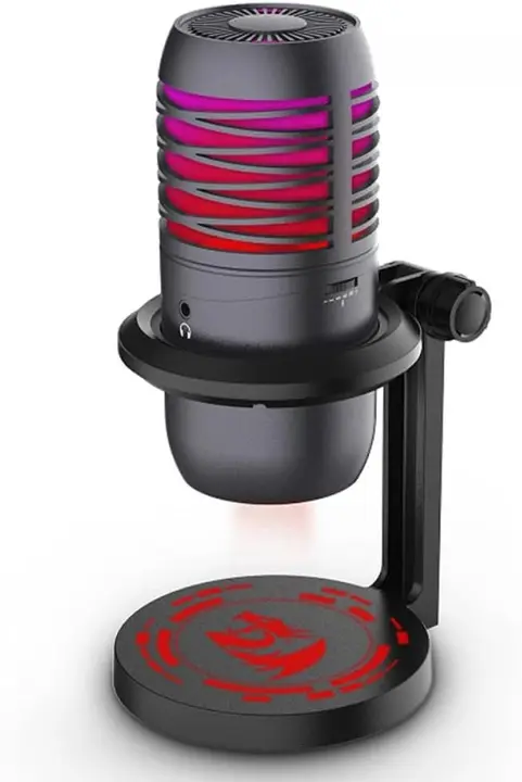 Redragon Nebula 6 Color LED USB Condenser Gaming Microphone with Desktop Stand GM211