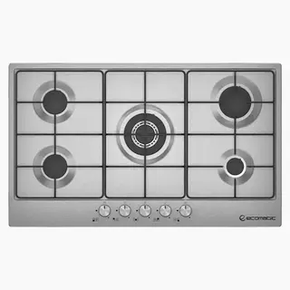 Ecomatic Built-in Gas Hob 90 Cm - 5 Italian Burners - Stainless Steel - S903B