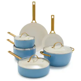 Greenpan 10-piece cookware set 'Padova Blue'