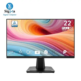 MSI PRO MP225 E12VL - 22 inch VA FHD (1920x1080) , 120Hz, 1ms, Computer Monitor Black