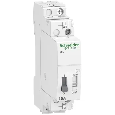 شنايدر A9C30811 | مرحل النبض iTL, 1P, 1NO, 16A, ملف 110 فولت تيار مستمر, 230…240 فولت تيار متردد 50/60 هرتز