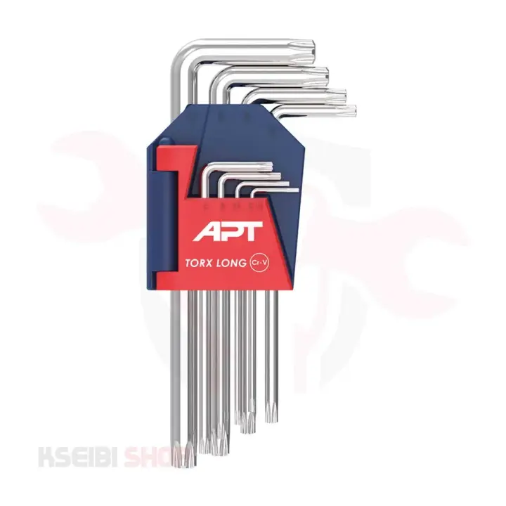 طقم مفاتيح آلن كي نجمة طويل 9 قطع APT موديل AH551511-9
