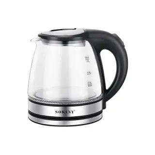 GlassPyrex Electric Kettle 1.2 Liter, 1500 W