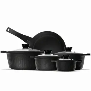 Die-Cast 9-Piece Granite Cookware Set