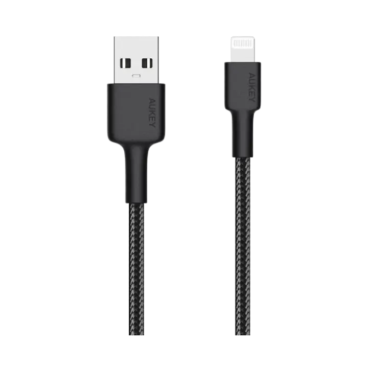 Aukey Cable Usb-A to Lightning 0.9m Nylon Braided BK CB-BAL7-BK