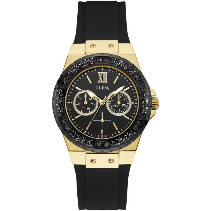 ساعة جيس لايم لايت للنساء W1053L7 بسوار مطاطي أسود
