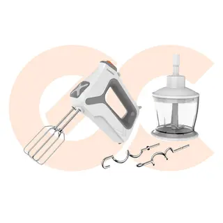 Best-Selling TORNADO Hand Mixer 400 Watt With Chopper White Color Model - THM-400SS | Available Now at EHAB Center Home Appliances