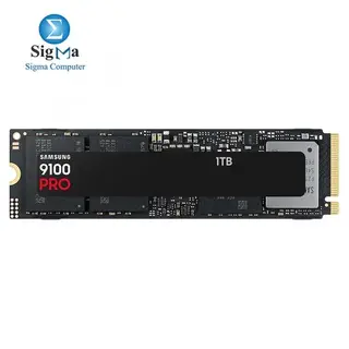 Samsung 9100 PRO 1TB, PCIe 5.0 NVMe SSD, up to 14,700MB/s read & 13,300MB/s write, V-NAND TLC, 1GB LPDDR4X cache, AES 256-bit encryption.