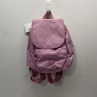 Kipling Ezra S Mystic Lattice Pink Geometric Small Backpack Bag
