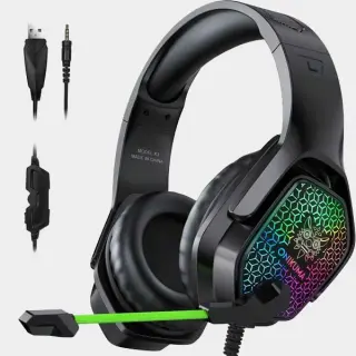 Onikuma X3 Gaming Headset With Mic And LED Light For Mobile Phone PS4, Black