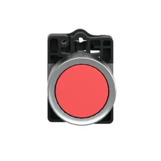 Schneider XA2EA42 Harmony | Round red push-button Ø 22, flush spring return, 1NC
