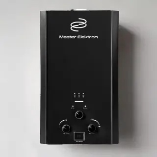 Master Elektron Natural Gas Water Heater, 10 Liters, Digital Display, with Charger, Black ME-WH10B