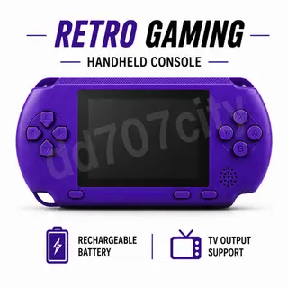 Portable Handheld Game Console Rechargeable Retro Gaming System Built In Games