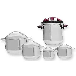 Cookware Set With Pressure Cooker - 10 Pieces