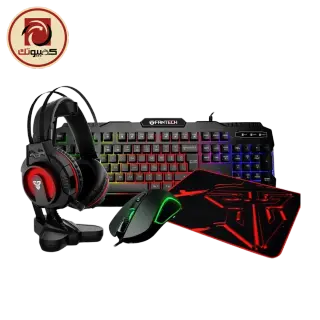 Fantech P51 5-in-1 Gaming Power Bundle, Gaming Keyboard, Gaming Mouse, Headset, Mouse Pad & Headset Stand black