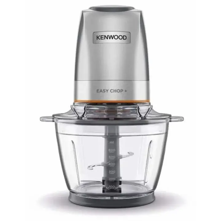Kenwood Easy Chop+ Chopper With Glass Bowl, 600ml, 500 Watt, Silver - CHP62.400 ( International Warranty )