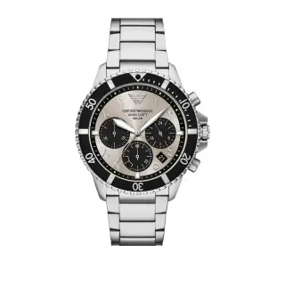 ساعة Emporio Armani World Explorer AR11722 رجالي رمادي فضي, 43 مم