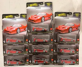 HOT WHEELS CAR CULTURE PREMIUM JBK56 FERRARI F50 SOLID PACK OF 10