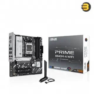 ASUS PRIME B840M-A WIFI, AMD AM5, DDR5, PCIe, Wi‑Fi 6E