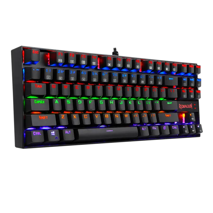 Redragon K552E Kumara Rainbow Backlit Mechanical Gaming Keyboard, Blue Switch