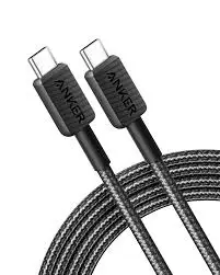 كبل انكر طايب سي في طايب سي امريكي 2 متر ANKER 322 USB-C to USB-C Cable 6ft Braided A81F6P11