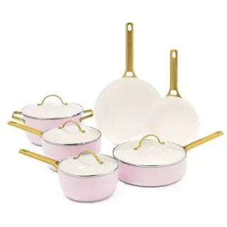 Greenpan 10-piece cookware set 'Padova Blush Pink'