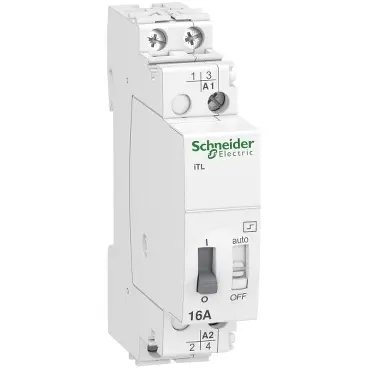 شنايدر A9C30812 | مرحل النبض iTL, 2P, 2 NO, 16A, ملف 110 فولت تيار مستمر, 230…240 فولت تيار متردد 50/60 هرتز