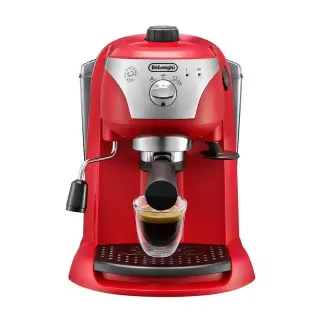 Delonghi Espresso and Coffee Machine 1100W Red, EC221.R 2year Warranty