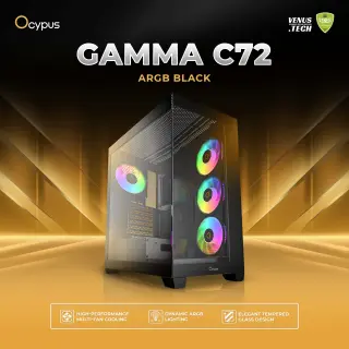 Ocypus Gamma C72 Black ARGB 7FANS