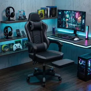 ELECWISH Gaming Chair Ergonomic Swivel Recliner Office Seat with Lumbar support