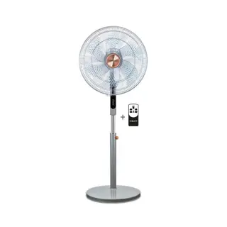 Sokany Pole Stand Fan 18 Inch - 62 Watt - 6 Blades 4 Speeds with Remote Contro - Gray - SK-19108