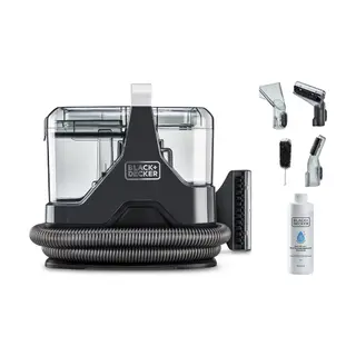 Black and Decker Spot Cleaner Vacuum Cleaner BHSC600C 600W, 15kPa Powerful Suction Multi-Surface Cleaner with Dual Tank System, 5 Attachments for Carpet, Sofa, Upholstery & Car Interior