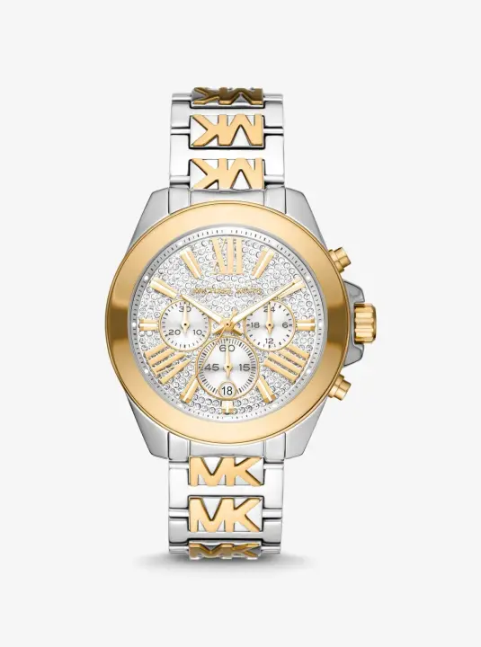 ساعة مايكل كورس Wren Chronograph حريمي فضي وذهبي MK6953-42 مم