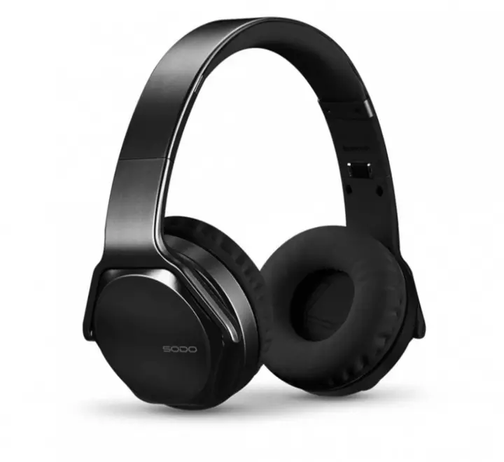 sodo MH3 2-in-1 Wireless Bluetooth On-Ear Headphones with Speaker with NFC technology-black