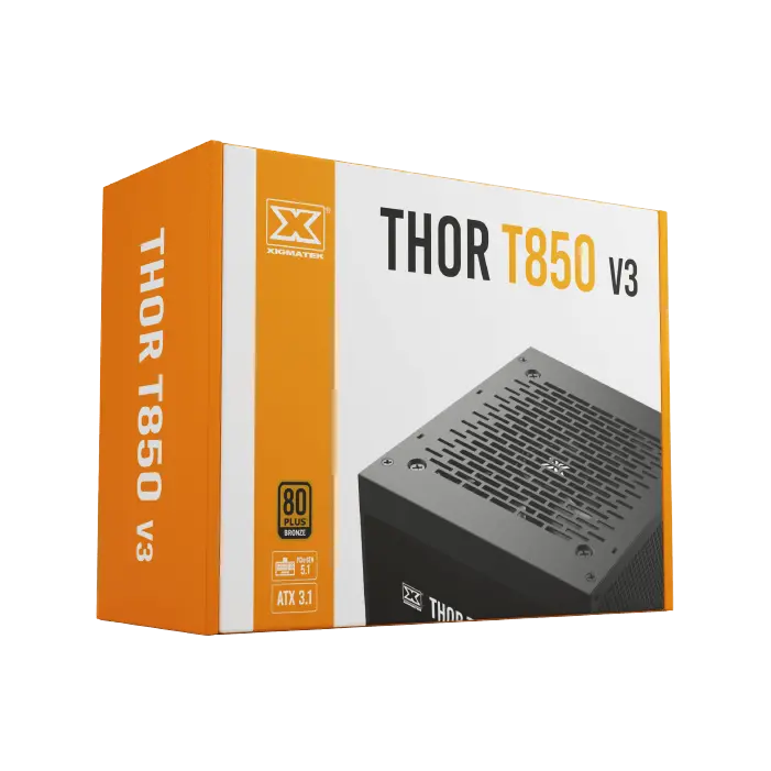 XIGMATEK THOR T850M V3 850W 80+ Bronze ATX 3.1 PCI E 5.1 Full Modular Power Supply