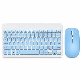 Ultra-Slim Bluetooth Keyboard Mouse combo for iPad, Android, PC & Laptop ( Blue )