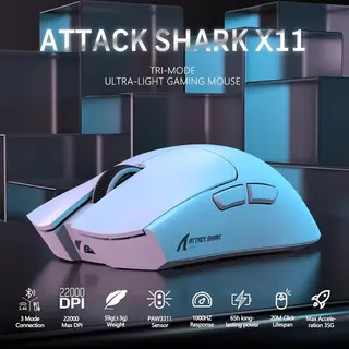 ATTACK SHARK X11 Wireless Gaming Mouse With Charging Dock PixArt PAW3311 Sensor