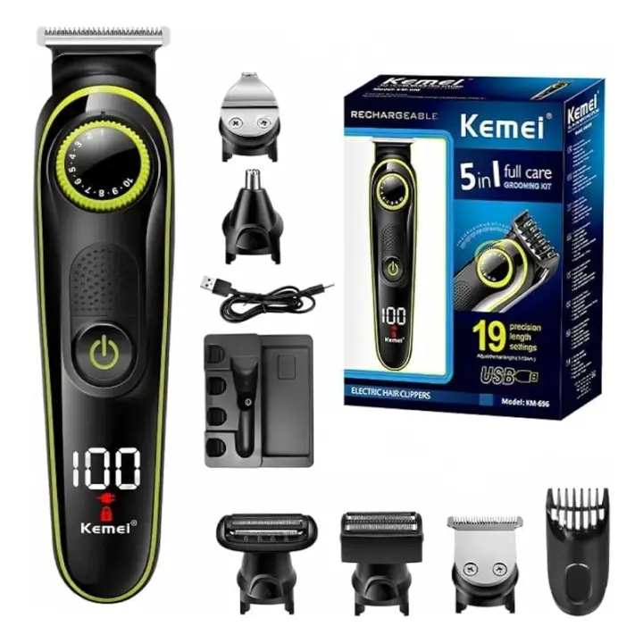 KEMEI Electric Hair Shaver Full Care Grooming Kit
KM-696