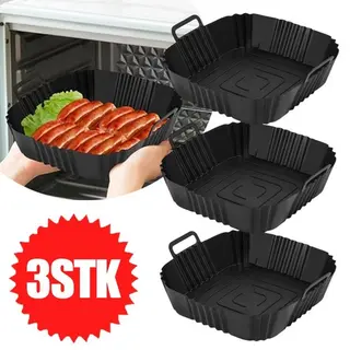 3stk Silikonform Heißluftfritteuse für Cosori Ninja PRO Speedi Philips Air Fryer