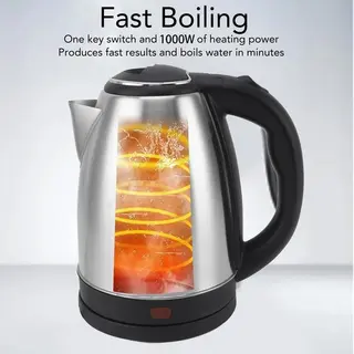 Electric Kettle 2L 1000W Auto Shut Off Stainless Steel Liner Fast Water Boi CVVZ