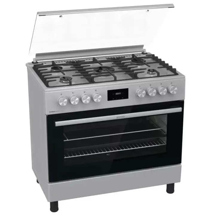 Gorenje Freestanding Gas Cooker 60*90 cm 5 Burners Cast Iron with Fan GGI9C20X
