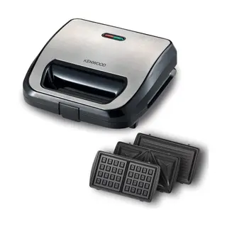 Kenwood Sandwich Maker 3-in-1 SMM02-750W, Sandwich, Grill & Waffle Maker with Non-Stick Plates